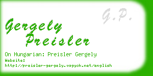 gergely preisler business card